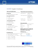 Preview for 2 page of TDK SI-300 Datasheet