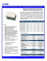 TDK Supereta Series DC/DC Specification Sheet preview