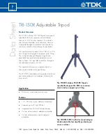 Предварительный просмотр 1 страницы TDK TRI-150R Specifications