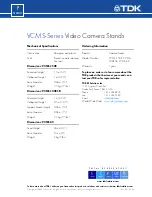 Preview for 2 page of TDK VCMS-100RSB Datasheet