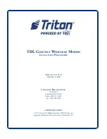 TDL Triton Gateway Installation Procedures Manual preview