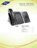 Preview for 1 page of TDS Polycom VVX410 Administrator'S Manual