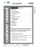 TE Connectivity 1213819-1 Customer'S Manual предпросмотр