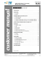 Предварительный просмотр 1 страницы TE Connectivity AMP-O-LECTRIC G Customer'S Manual