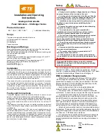 TE Connectivity Challenger 361 Series Installation And Operating Instructions preview