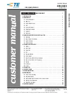 TE Connectivity Crimp Quality Monitor II Customer'S Manual preview