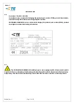 Preview for 11 page of TE Connectivity CV1032-000 Operation And Maintenance Manual