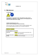 Preview for 22 page of TE Connectivity CV1032-000 Operation And Maintenance Manual