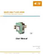 TE Connectivity EAZY-CAL LVC-4500 User Manual предпросмотр