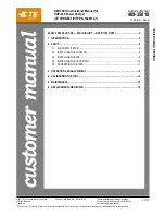 TE Connectivity HDP-400 Customer'S Manual предпросмотр