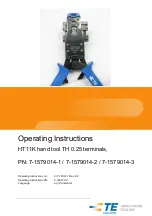 TE Connectivity HT11K Operating Instructions Manual предпросмотр