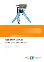 Предварительный просмотр 1 страницы TE Connectivity IDC Hand tool RAST 2.5 Operation Manual