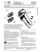 Предварительный просмотр 1 страницы TE Connectivity PRO-CRIMPER III 2161732-1 Instruction Sheet