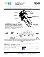 TE Connectivity PRO- CRIMPER III Instruction Sheet preview