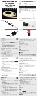 Preview for 1 page of TE-Group Dymond Warm White LED strip User Manual