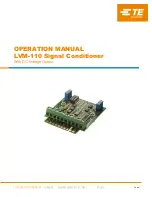 TE LVM-110 Operation Manual preview