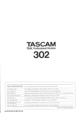 Preview for 20 page of TEAC PROFESSIONAL TASCAM 302 Owner'S Manual