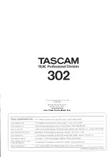 Preview for 50 page of TEAC PROFESSIONAL TASCAM 302 Owner'S Manual