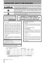 Preview for 2 page of TEAC PROFESSIONAL Tascam LA-80MKII Owner'S Manual