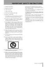 Preview for 3 page of TEAC PROFESSIONAL Tascam LA-80MKII Owner'S Manual