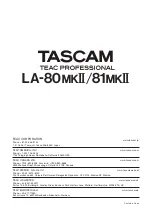 Preview for 16 page of TEAC PROFESSIONAL Tascam LA-80MKII Owner'S Manual