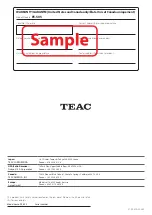 Preview for 48 page of Teac 248740 Owner'S Manual