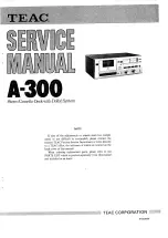 Предварительный просмотр 1 страницы Teac A-300 Service Manual