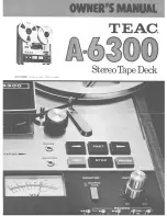 Teac A-6300 Owner'S Manual preview