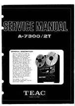 Preview for 1 page of Teac A-7300 Service Manual