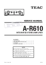 Preview for 1 page of Teac A-R610 Service Manual