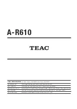 Preview for 7 page of Teac A-R610 Service Manual