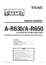 Teac A-R630 Service Manual предпросмотр