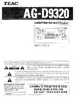 Teac AD-G9320 Owner'S Manual предпросмотр