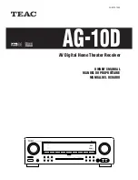 Teac AG-10D Owner'S Manual preview