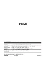 Preview for 104 page of Teac AG-10D Owner'S Manual