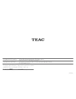 Предварительный просмотр 72 страницы Teac AG-D200 Instruction Manual