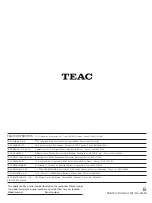 Предварительный просмотр 36 страницы Teac AG-D7900 Owner'S Manual