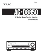 Предварительный просмотр 1 страницы Teac AG-D8850 Owner'S Manual