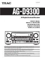 Preview for 1 page of Teac AG-D9300 Owner'S Manual