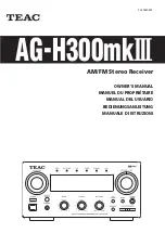 Предварительный просмотр 1 страницы Teac AG-H300MKIII Owner'S Manual