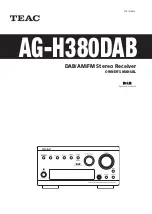 Teac AG-H380DAB Owner'S Manual preview