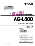 Teac AG-L800 Service Manual preview