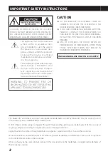 Предварительный просмотр 2 страницы Teac AI-101DA Owner'S Manual