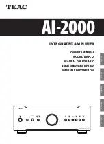 Teac AI-2000 Owner'S Manual предпросмотр