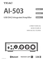 Предварительный просмотр 1 страницы Teac AI-503 Owner'S Manual