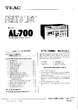 Preview for 50 page of Teac AL-700 Service Manual