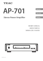 Preview for 1 page of Teac AP-701 Owner'S Manual