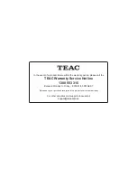 Предварительный просмотр 8 страницы Teac BTS500 User Manual