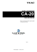 Предварительный просмотр 1 страницы Teac CA-20 Instruction Manual