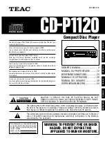 Teac CD-P1120 Owner'S Manual preview